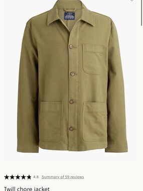 J. Crew Men's Olive Utility Shirt Jacket